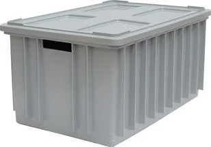 Artech Pojemnik magazynowy z pokrywą, wym. 60x40cm, kolor, atest na kontakt z żywnością szary - Pojemniki przemysłowe - miniaturka - grafika 1