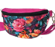 Nerki - Kolorowa nerka z kwiatkami róż fuksja - miniaturka - grafika 1