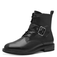 Kozaki damskie - Marco Tozzi Damskie buty Bootie Laced 2-25101-43 modne kozaki, czarne, 38 EU, czarny, 38 EU - miniaturka - grafika 1
