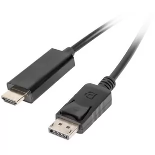 LANBERG LANBERG Kabel DisplayPort HDMI M/M 5M czarny (CA-DPHD-10CC-0050-BK) - Kable komputerowe i do monitorów - miniaturka - grafika 1