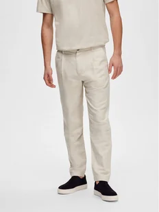 Selected Homme Chinosy 16089420 Szary Slim Tapered Fit - Spodnie męskie - miniaturka - grafika 1