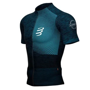 COMPRESSPORT Koszulka kompresyjna do biegania TRAIL POSTURAL SS TOP 2020 niebieska - Koszulki sportowe męskie - miniaturka - grafika 5
