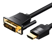 Kable - Vention, Kabel HDMI do DVI 5m, ABFBJ (Czarny) - miniaturka - grafika 1