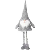 Ozdoby bożonarodzeniowe - MIKOŁAJ NA TELESKOPOWYCH NOGACH 30X18X100CM - SREBRNY - miniaturka - grafika 1