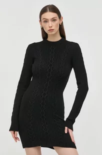 Patrizia Pepe sukienka kolor czarny mini dopasowana - Sukienki - miniaturka - grafika 1