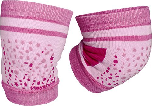 Playshoes Unisex - zestaw nakolanników dla niemowląt 498803, antypoślizgowe, rozmiar uniwersalny, wielokolorowy (różowy)