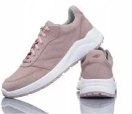 Buty sportowe damskie - Damskie buty miejskie casual ze skóry natur. 4F 41 - miniaturka - grafika 1