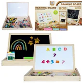 Tablice dla dzieci - Drewniana wielofunkcyjna tablica edukacyjna 2w1 - miniaturka - grafika 1