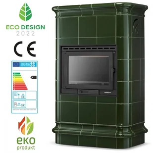 HIGHER Piec ROMA zielona 13kW EkoProjekt 2022 - Piece wolnostojące - miniaturka - grafika 2
