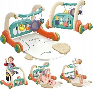 Chodzik Pchacz Mata 2w1 Grzechotki Interaktywna dla Niemowląt 6660 - Maty edukacyjne - miniaturka - grafika 1