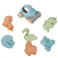 Zabawki do piasku - WOOPIE GREEN Zestaw do Piasku z Wiaderkiem i Samochodzikiem 10 el. BIODEGRADOWALNY ORGANICZNY MATERIAŁ - miniaturka - grafika 1