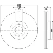 Tarcze hamulcowe - Tarcza hamulcowa HELLA PAGID 8DD 355 129-311 - miniaturka - grafika 1