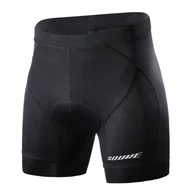 Spodenki rowerowe - Męskie Sportowe Spodenki Rowerowe z Wkładką 4D roz. M Czarne - miniaturka - grafika 1