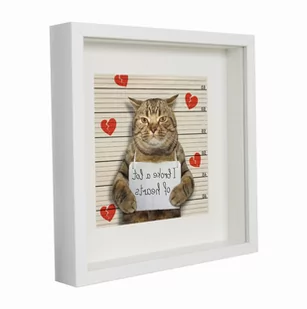 Ramka na zdjęcie 3D głęboka box przestrzenna 28x28 cm kwadratowa biała - Ramki na zdjęcia - miniaturka - grafika 1
