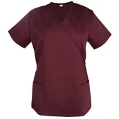 Odzież medyczna - Bluza medyczna śliwka z lamówką śliwka 46 - miniaturka - grafika 1