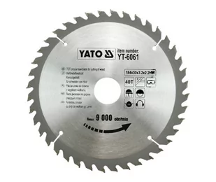 Yato tarcza tnąca drewna 184x40x30 - 6061 (YT-6061) - Tarcze do pił - miniaturka - grafika 1