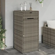 Pozostałe meble ogrodowe - Szafa ogrodowa vidaXL Szafka ogrodowa, szara, 55x55x111 cm,polirattan - miniaturka - grafika 1