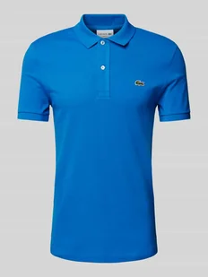 Koszulka polo o kroju slim fit z naszywką z logo model ‘PIQUE’ - Koszulki męskie - miniaturka - grafika 1