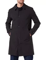 Płaszcze męskie - bugatti Męski płaszcz 334200-39062, czarny 290, standardowy, czarny-290, 102 - miniaturka - grafika 1