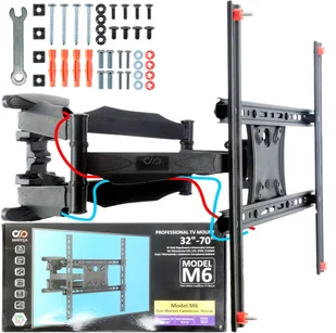 MOCNY OBROTOWY UCHYLNY UCHWYT SLIM DO TELEWIZORA TV 32-70 CALE VESA - Inne akcesoria audio-wideo - miniaturka - grafika 1