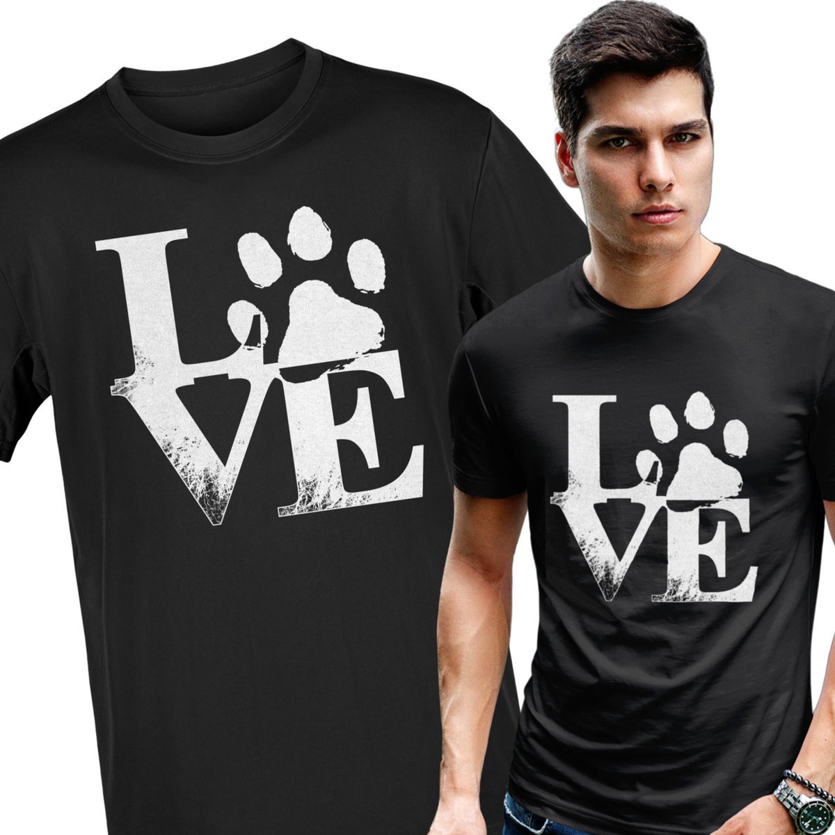 Koszulka męska Love Animals Kocham Zwierzęta S