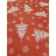 Obrusy i serwetki - Obrus świąteczny choinki 140 x 180 cm czerwony - miniaturka - grafika 1