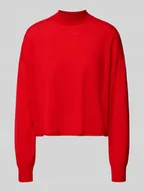 Swetry damskie - Sweter z dzianiny o kroju oversized ze stójką model ‘MATHISA’ - miniaturka - grafika 1