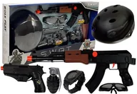 Zabawki militarne - Zestaw Policjanta S.W.A.T Pistolety Kask - miniaturka - grafika 1