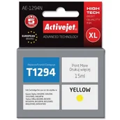 Tusze zamienniki - ActiveJet Tusz AE-1294N (do drukarki Epson, zamiennik T1294 supreme 15ml yellow) EXPACJAEP0206 - miniaturka - grafika 1