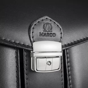 Aktówka MARCO (PL) Skóra Naturalna Torba Na Dokumenty Do Pracy CZARNA T19 - Teczki i aktówki - miniaturka - grafika 3