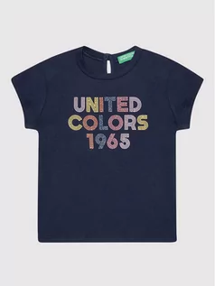 Koszulki dla chłopców - Benetton United Colors Of T-Shirt 3I1XC1527 Granatowy Regular Fit - grafika 1