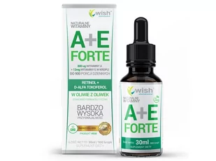 Wish Naturalna Witamina A + E Forte w kroplach, 30 ml - Witaminy i minerały dla sportowców - miniaturka - grafika 2