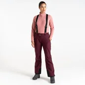 Spodnie narciarskie - Dare 2b Spodnie narciarskie damskie z membraną z szelkami Effused II Fioletowy, Rozmiar: 32 - miniaturka - grafika 1