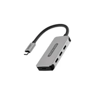 Huby USB - Sitecom Hub CN-385 Srebrno-czarny - miniaturka - grafika 1