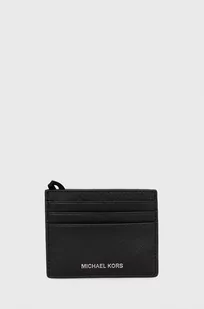 Michael Kors etui na karty skórzane męski kolor czarny - Portfele - miniaturka - grafika 1