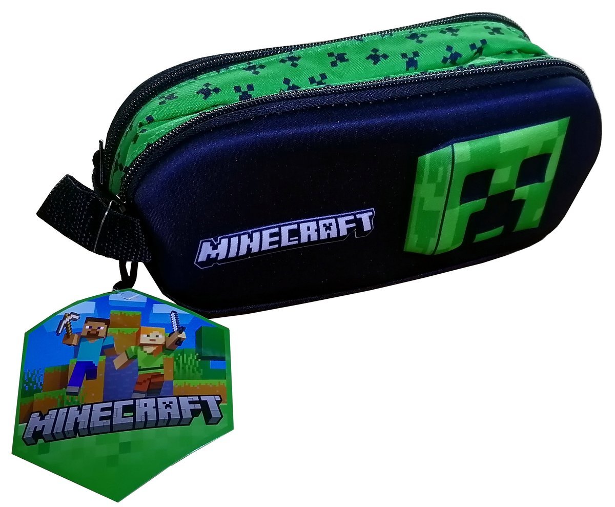 Piórnik szkolny podwójny Minecraft 3D licencjonowana oficjalna kolekcja