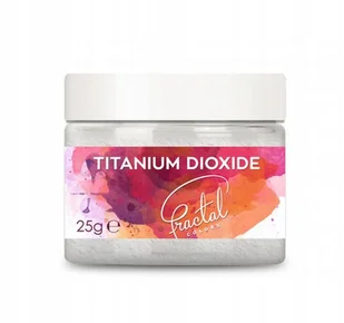 BARWNIK W PROSZKU wybielacz Biel Tytanowa E171 TITANIUM DIOXIDE 25g Fractal - Dodatki do ciast w proszku - miniaturka - grafika 1