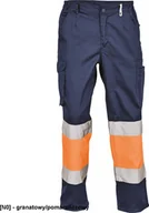 Odzież robocza - CERVA BILBAO HV spodnie robocze łączone z częścią Hi-Vis i taśmami odblaskowymi - granatowy/pomarańczowy 54 - miniaturka - grafika 1