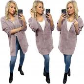 Płaszcze damskie - ALPAKI SUWAK PŁASZCZ WEŁNA KOLORY oversize DŁUGI - miniaturka - grafika 1