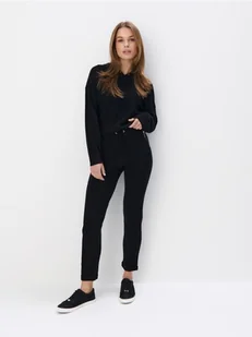 Mohito - Dzianinowe spodnie - czarny - Spodnie damskie - miniaturka - grafika 1