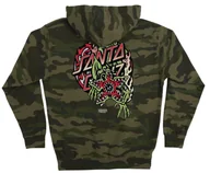 Bluzy męskie - bluza męska SANTA CRUZ STRANGER THINGS DEMOGORGON DOT HOODED HEAVYWEIGHT SWEATSHIRT FOREST CAMO - miniaturka - grafika 1