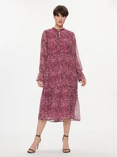 Pieces Sukienka codzienna Navi 17127837 Bordowy Regular Fit - Sukienki - miniaturka - grafika 1