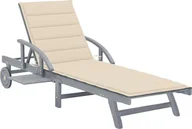 Leżaki ogrodowe - Elior Kremowy leżak ogrodowy - Solar - miniaturka - grafika 1