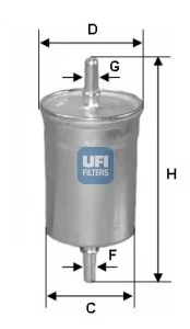 Filtr paliwa UFI Filtry 31.825.00 - Filtry paliwa - miniaturka - grafika 1
