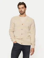 Swetry męskie - Selected Homme Kardigan Cody 16095620 Beżowy Relaxed Fit - miniaturka - grafika 1