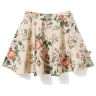 Spódnice - Spódnica z koła Róże na beżu 140 - miniaturka - grafika 1