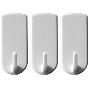 Haczyki naścienne samoprzylepne 3 sztuki - Wieszaki łazienkowe - miniaturka - grafika 1