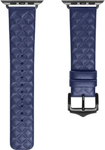 Dux Ducis Strap skórzany pasek do Watch 7 / 6 / 5 / 4 / 3 / 2 / SE (45 / 44 / 42mm) opaska bransoleta bransoletka z naturalnej skóry niebieski (Enland Version) - Akcesoria do smartwatchy - miniaturka - grafika 1