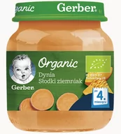 Desery dla dzieci - GERBER ORGANIC Dynia/Słodki ziemniak po 4 m-cu 125 g - miniaturka - grafika 1