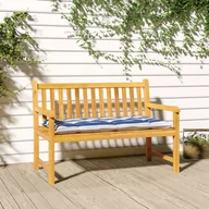 Poduszki na krzesła - vidaXL Poduszka na ławkę, biało-niebieskie paski, 100x50x7 cm, tkanina - miniaturka - grafika 1